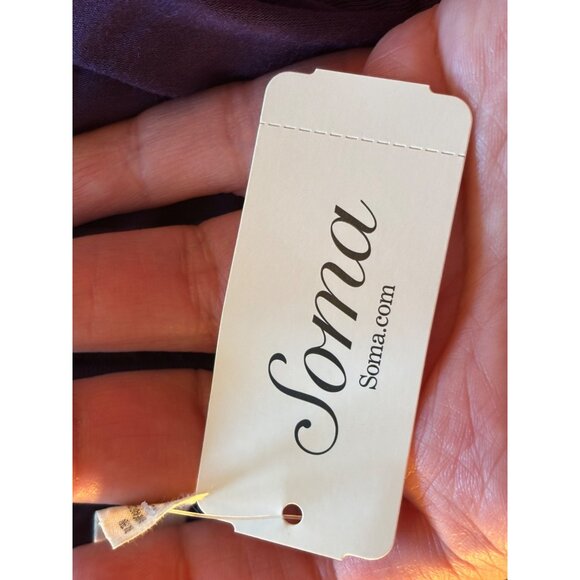 Soma Purple Blackberry Chemise Lingerie With Lace Detail Size L - Picture 8 of 10